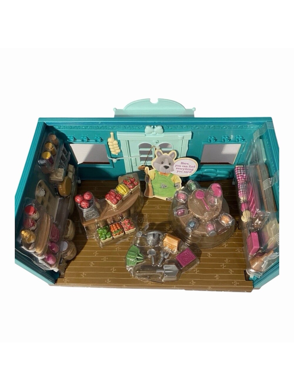 Li'l Woodzeez Honeysuckle Hollow General Store Playset WZ6629 Teal Toy Shop NIB - Picture 2 of 10